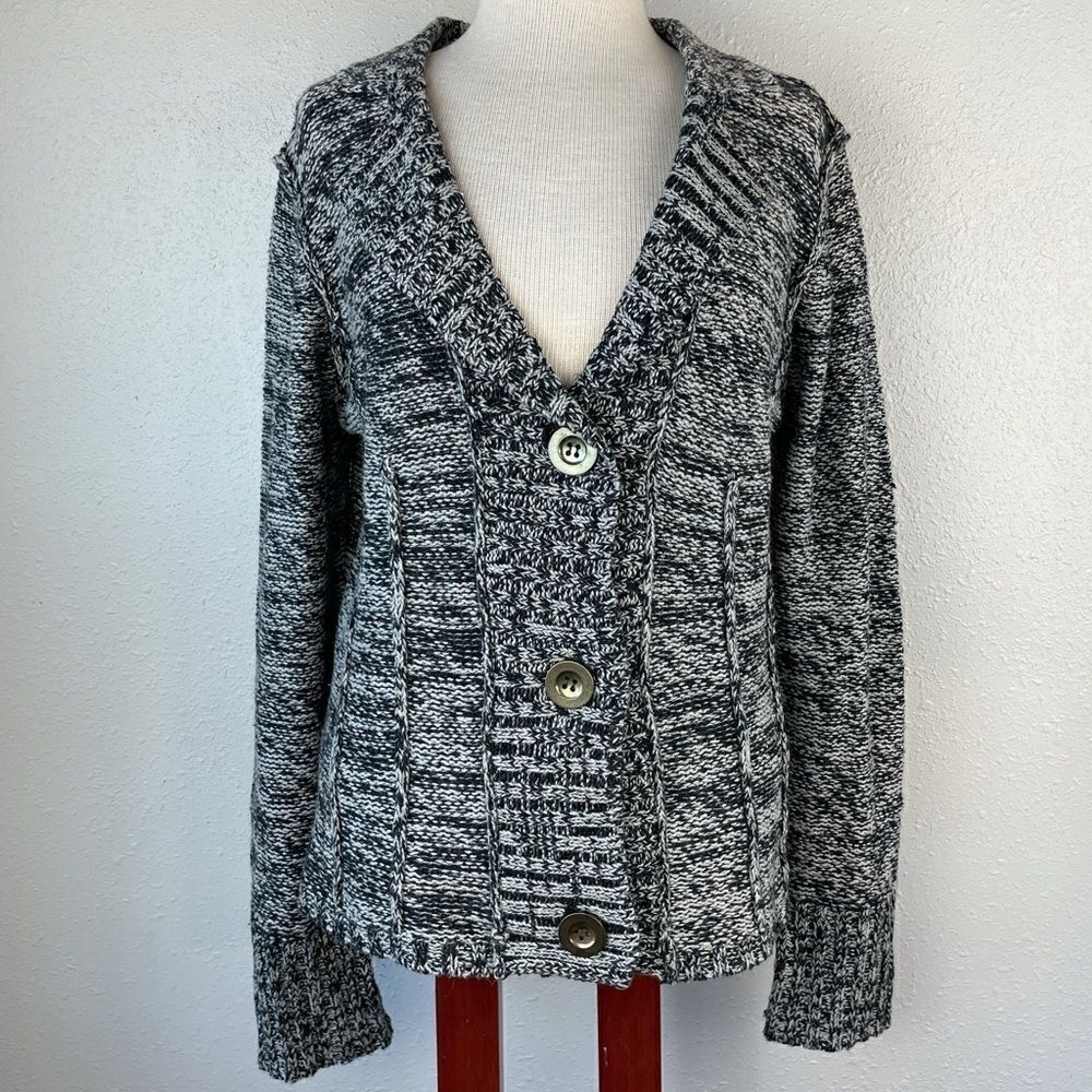 Jason Maxwell Gray Cardigan Sweater Size M EUC